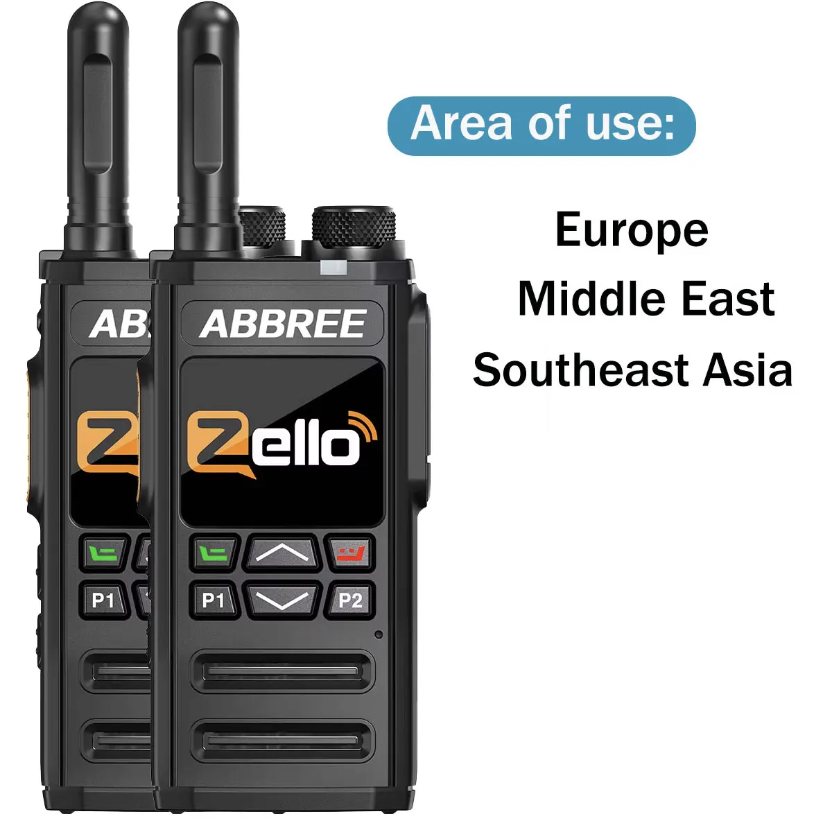 2PCS ABBREE GP-268 POC Netwerk Walkie Talkie Zello 5000mAh Bluetooth WIFI Onbeperkt Afstand 4G Sim-kaart Android Global Radio