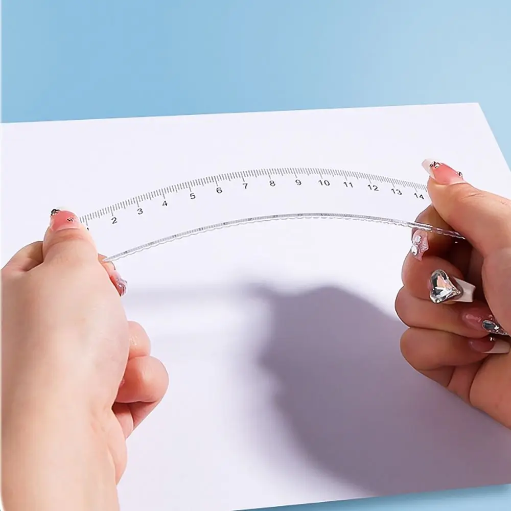 7 قطعة/المجموعة الكرتون البلاستيك حاكم مجموعة شفافة مسطرة مستقيمة قلم رصاص البوصلة عدة مجموعة مربع ممحاة مسطرة قياس الطلاب #3