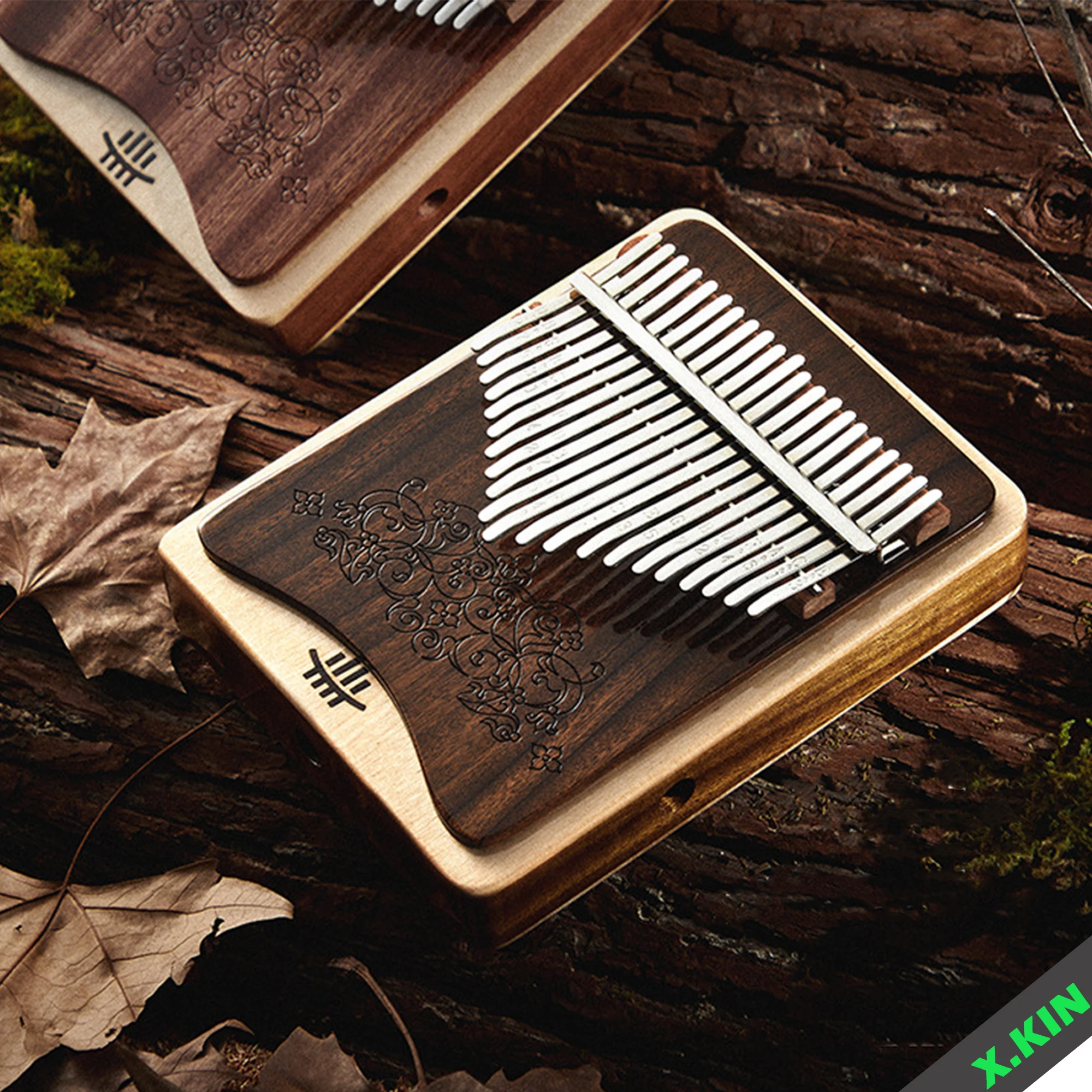 

21 Key Modular Kalimba Thumb Piano - Professional Solid Wood & Metal Fingerboard Thumb Piano