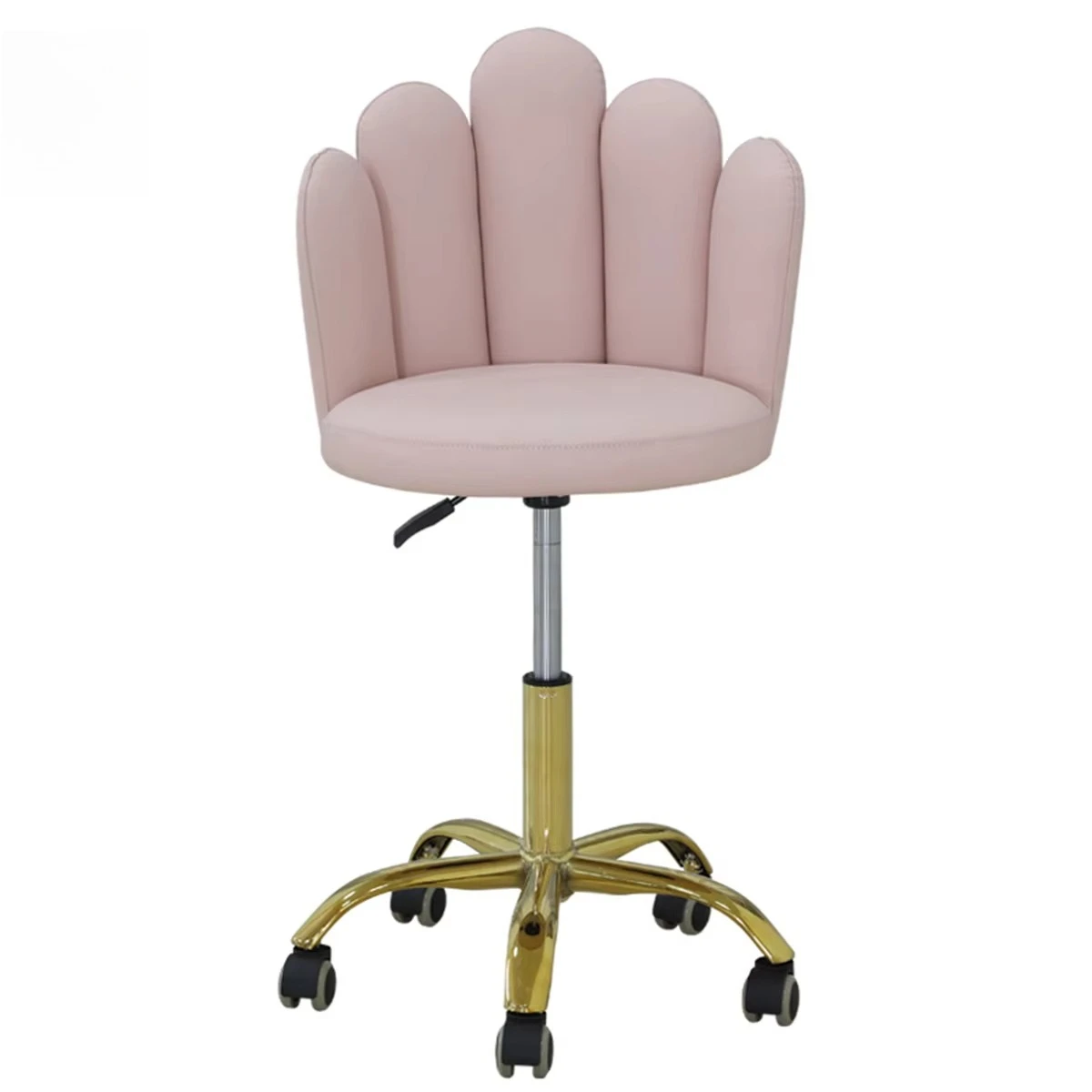 Design Color Bar Leather Counter Stool Metal Frame Back Barber Chair With Wheel Beauty Salon