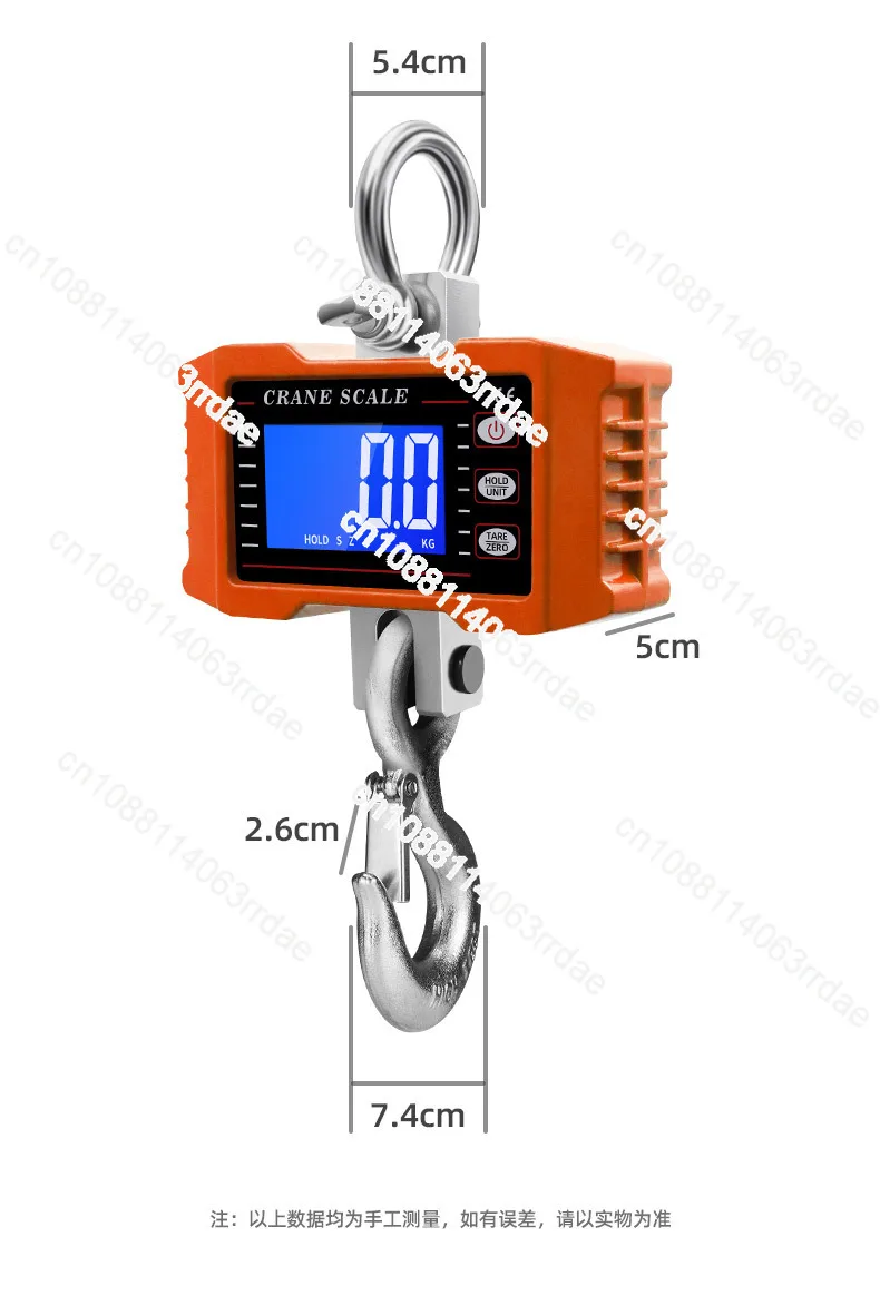 Electronic Hoist Scale 1000kg 1T Electronic Scale 1.5T Hook Driving Pounds Portable Hanging Balance Electronic Scale