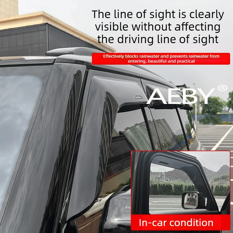 

AEBY для Polestones 01, очень широкие и толстые оконные козырьки, защита от дождя для окон автомобиля, улучшенная защита от атмосферных воздействий, дефлектор ветра