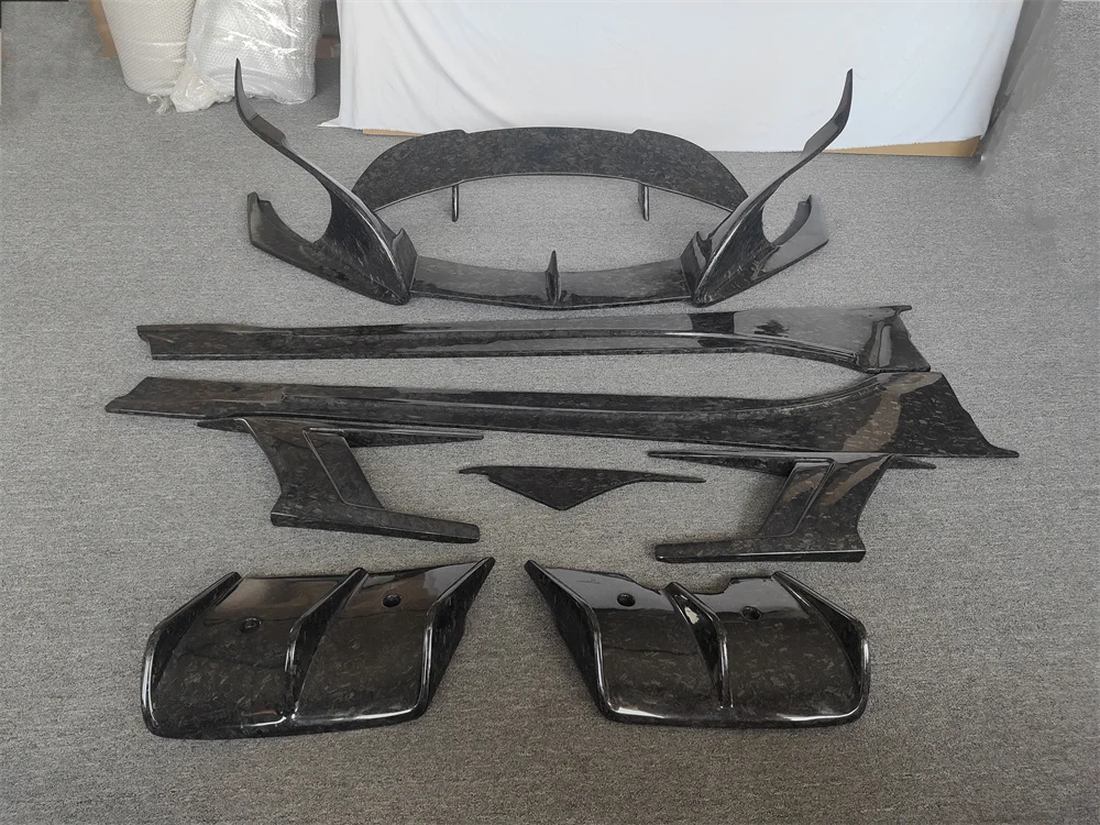 Used for BMW i8 TC style forged  front bumper lip side skirt rear diffuser rear spoiler hood decorative panel body kit