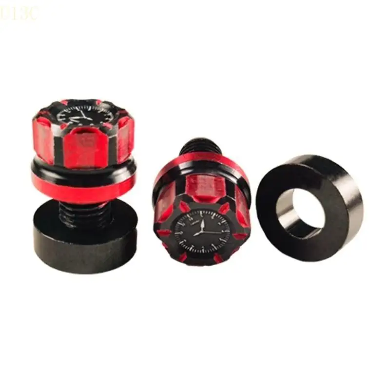 

U13C 1 Pair Aluminum Hole Plugs Motorcycle Rear View Screws Universal Rustproof Screws Decorative Accessory