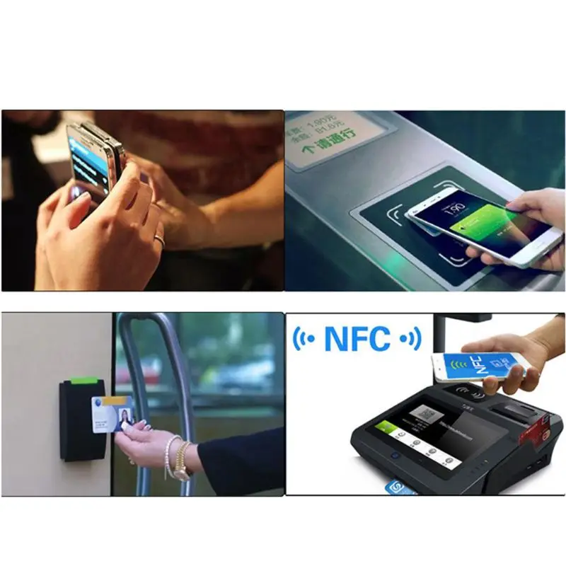 Tags Stickers NTAG213 Stickers Fully Programmable 144 Bytes Memory Work with All NFC-Enabled Cell Phone Device 6Pack QXNF