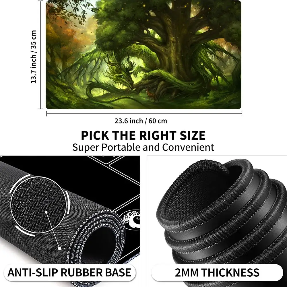 لوحة ماوس الألعاب بدون مناطق سجادة لعب ذات طابع خيالي حصيرة لعب الألعاب منصات مبارزة للمبتدئين بطاقة معارك قائد الألعاب لوحة مكتب 14*24in