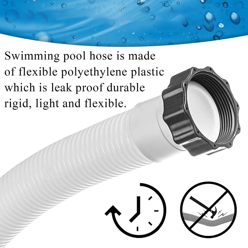 2 Pcs Pool Filter Pump Connector 1.5Inch Pool Drain Hose Adapter Durable Parts For Intex Threaded Connection Pump