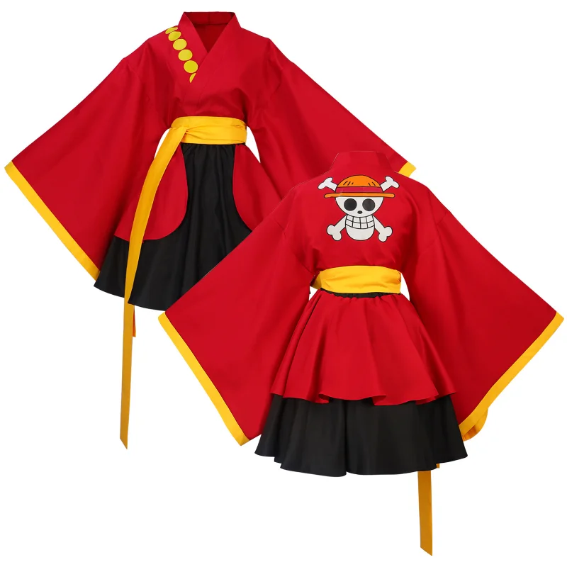 

Anime One Piece Roronoa Cosplay Costume Anime Halloween Outfits One Kimono Piece Robe Cloak Belt Full Suit Outfit for Woman Men