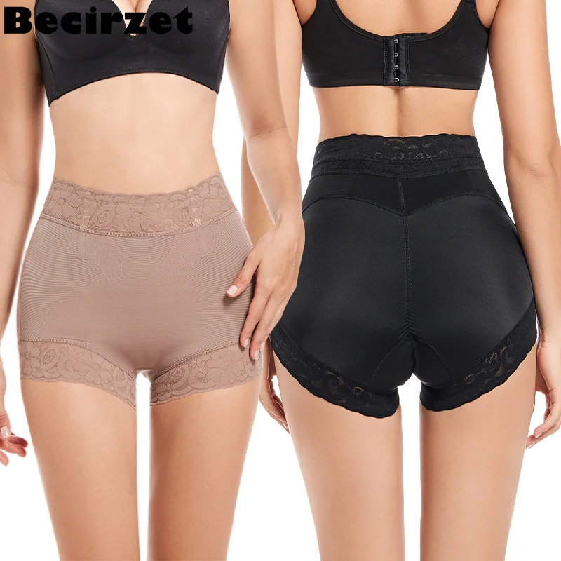 Becirzet Body Shaper Woman Shapewear Sexy Buttock Booster Panties Breathable Lace Prevent Flanging Boxer Underwear