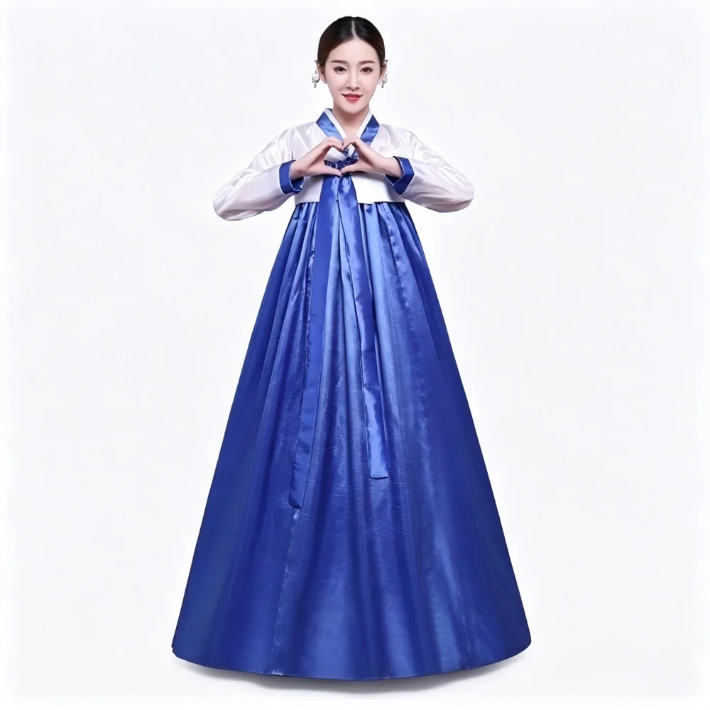 Women Traditional Korean Hanbok Dress Vintage Korea National Costume Long Sleeve Formal Party Stage Performance Hanbok Outfit