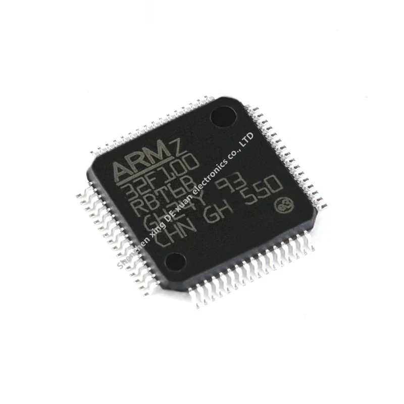 Original STM32F100RBT6B LQFP-64 ARM Cortex-M3 32-bit microcontroller Integrated circuit IC