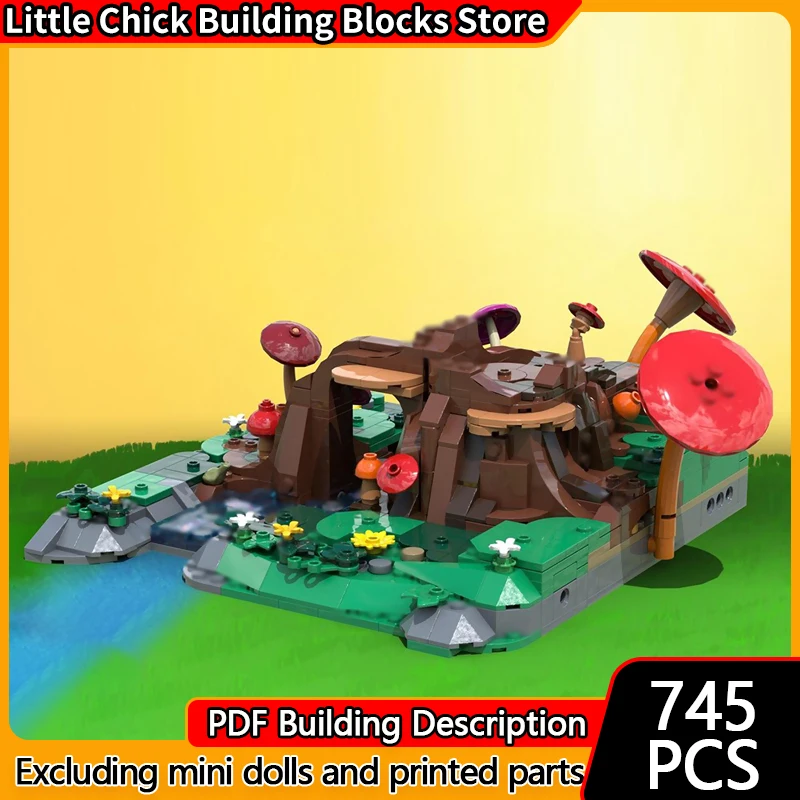 

Средневековый замок, модель MOC, строительные кирпичи, среда обитания, глубокая в лесу, модульная технология, детские праздничные подарки, сборный игрушечный костюм