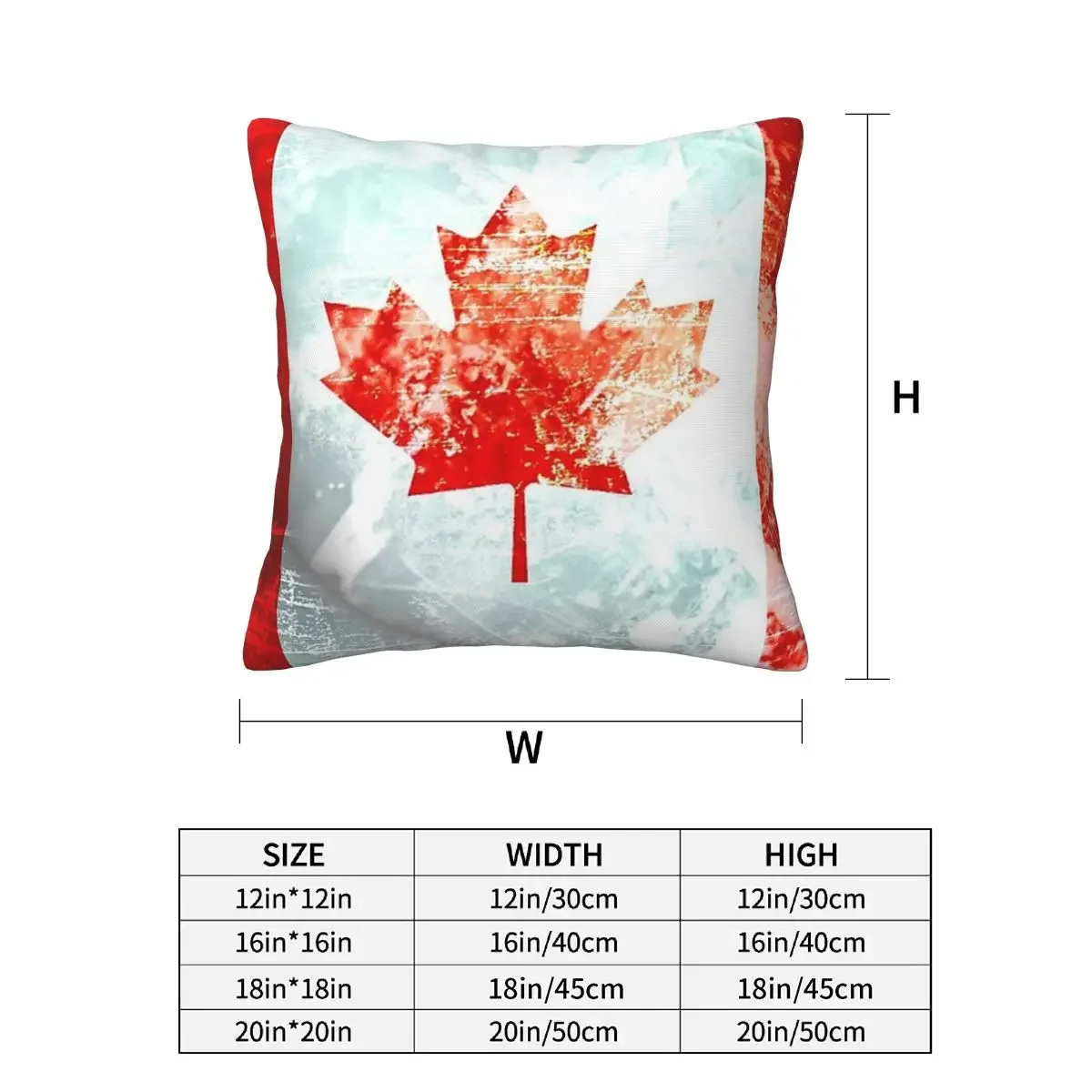 Canada Flag National Culture 2 pcs Square Pillowcase Pillow Cover Zip Decorative Comfort Throw Pillow for Home Living Room