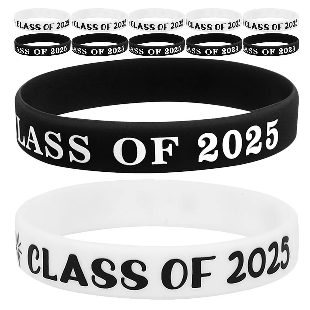 

Kindergarten Graduate Party Favors Graduation Bracelet Jewelry Congrats Silicone Bracelets