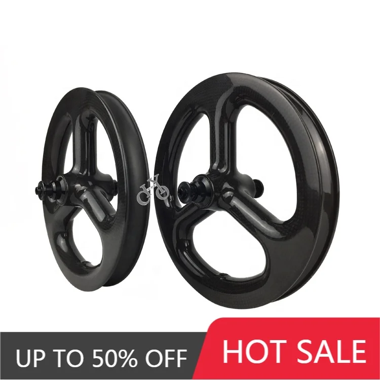 

STLF Ultralight 12 Inch Wheels Bsd 203 12" 3 Spoke Carbon Bicycle Wheels 25mm Folding Bike/kid's Push Bike/blance Bike Wheel 12i