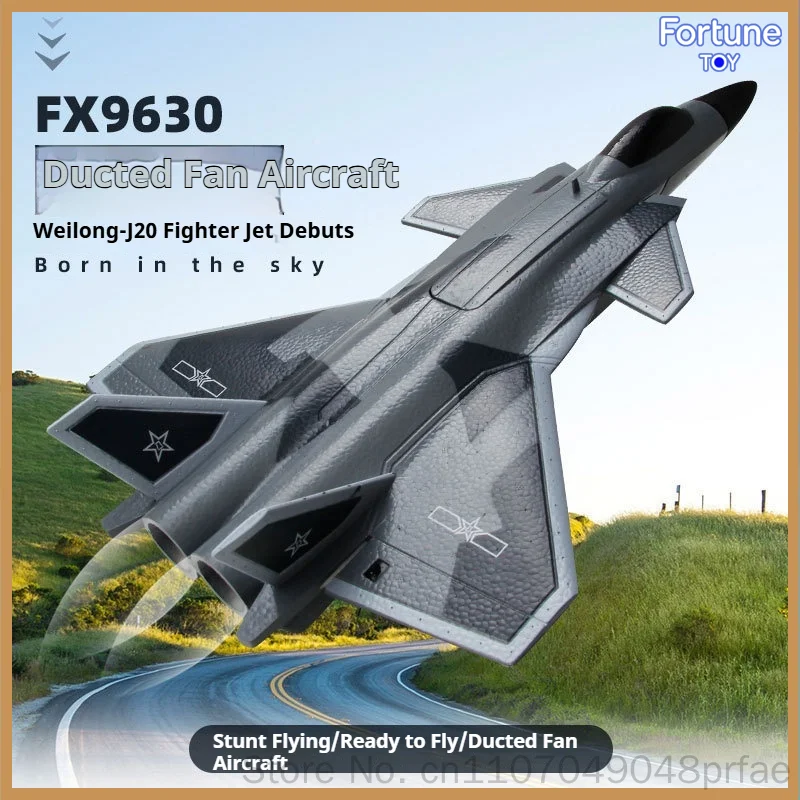 FX 9630 Remote Control Fixed Wing J20 Fighter Electric Rc Airplane Glider EDF Jet Epp Foam Crash Resistant Outdoor Flying Outdoo