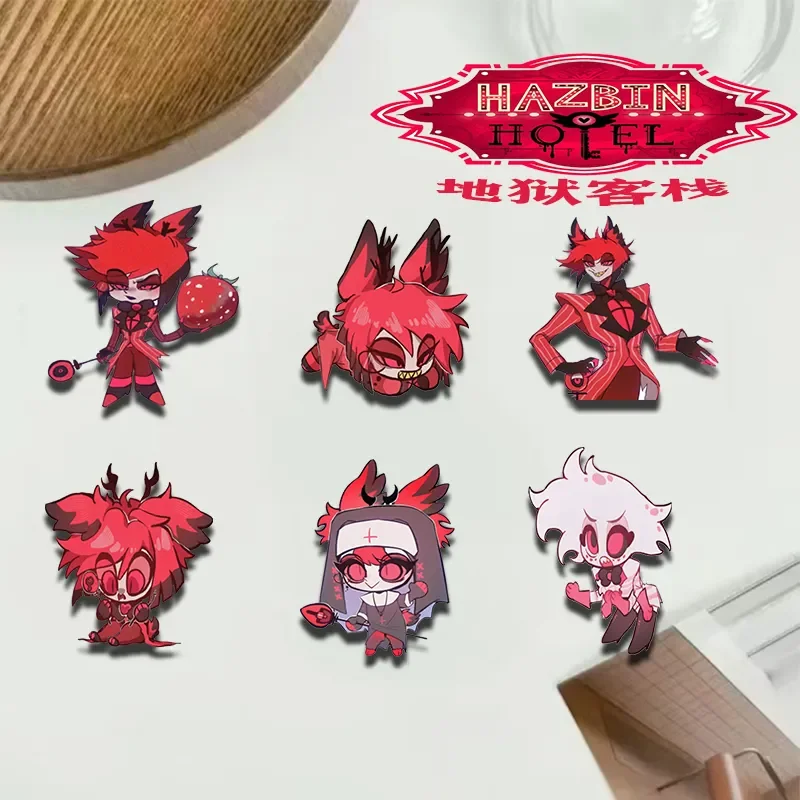 

Vox Alastor Люцифер Морнингстар аниме игра акриловая брошь булавка косплей значок аксессуары для одежды рюкзак подарки