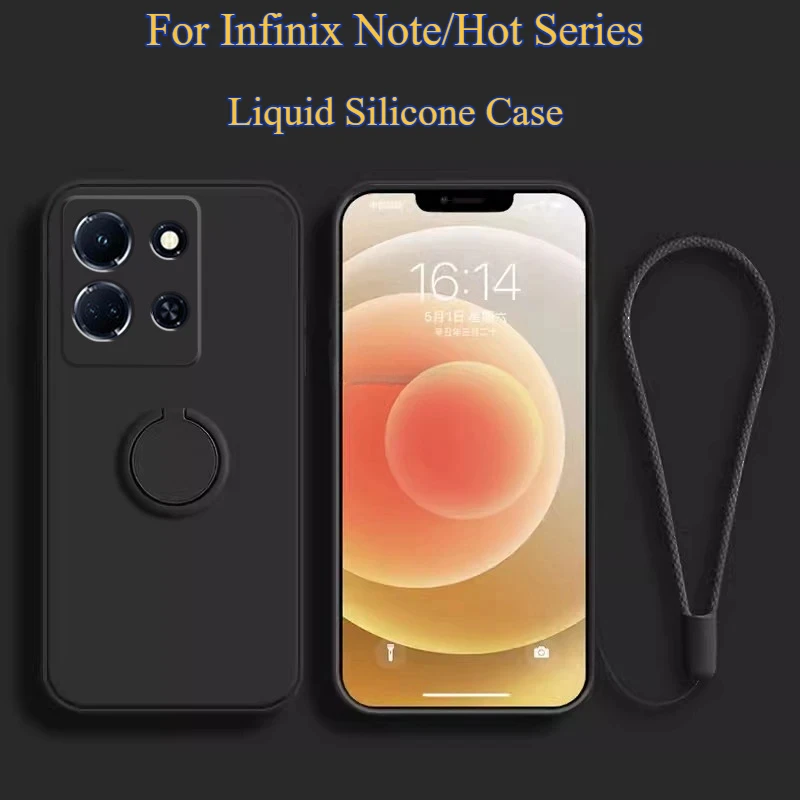 

Magnetic Ring Holder Liquid Silicone Case For Infinix Note 40 Pro Plus 30 HOT 50I 40i CAMON/ZERO 30 Pro 4G 5G Candy Colour Cover