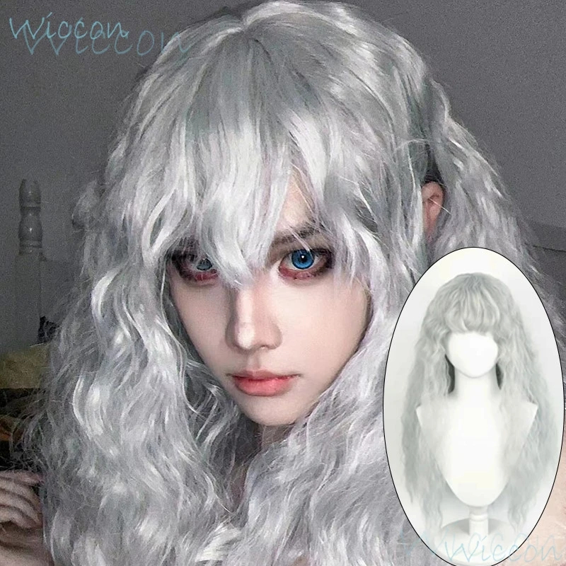 Griffith White Eagle Anime Cosplay Costume Prop White Curl Wig Medieval Male Vintage Tops Belt Knight Suit Red Necklace Roleplay