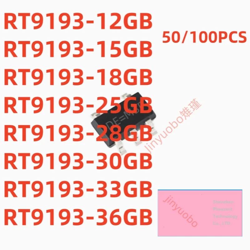 RT9193-12GB RT9193-15GB RT9193-18GB RT9193-25GB RT9193-28GB RT9193-30GB RT9193-33GB RT9193-36GB SOT23-5 LDO voltage regulation