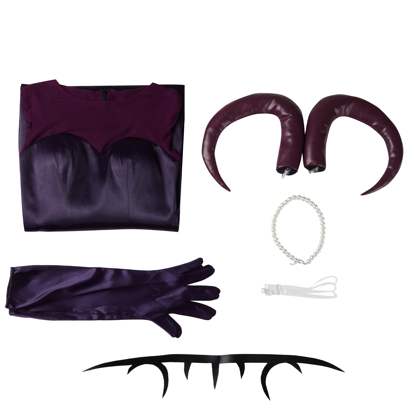 Anime Lilith Cosplay Costume Fancy Dress with Horn Necklace Gloves Outfit Girl Halloween Birthday Party Uniform Suit
