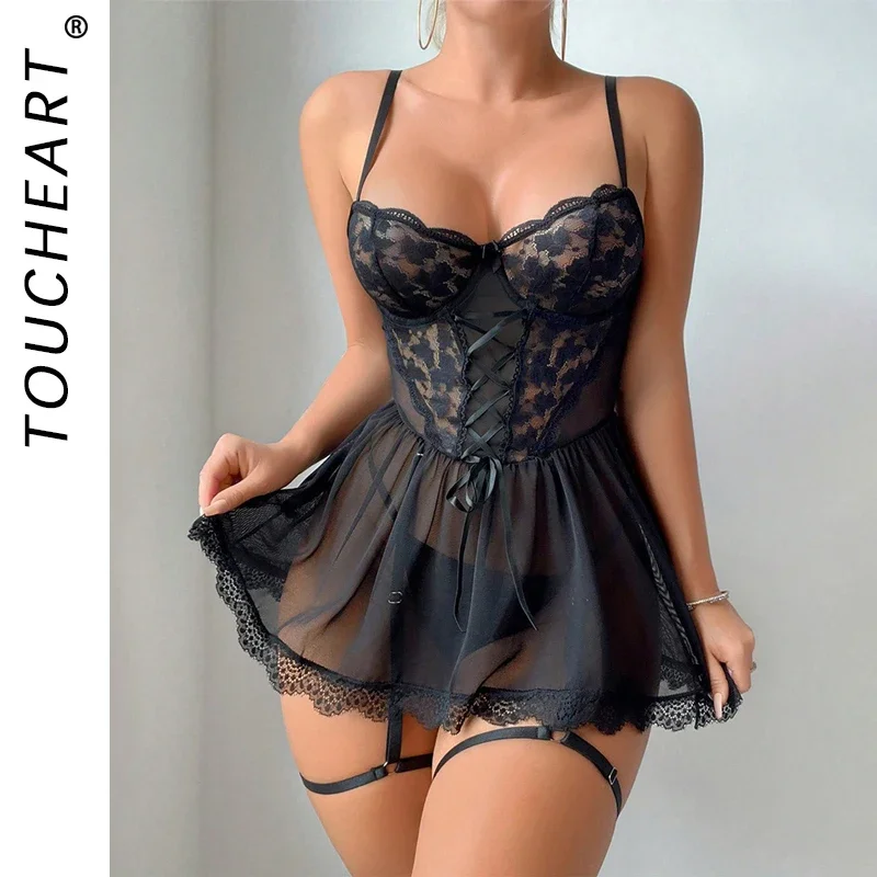 SN55Luxury Women's Elegant Dress for Sex Without Censorship Woman Mini Dress Nightclub Cosplay Sexy Lingerie Outfit Dresses $@1w