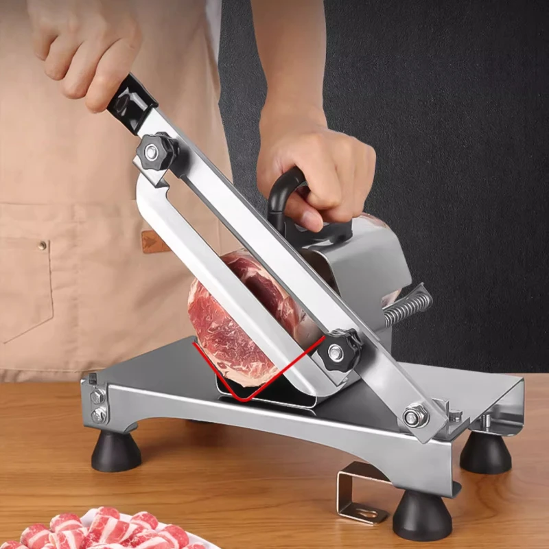 Commercial Manual Kitchen Accessories Guillotine Meat Manual Slicers Quick Slicer Frozen Meat Slicer Fat Cow Roll Meat Cutters