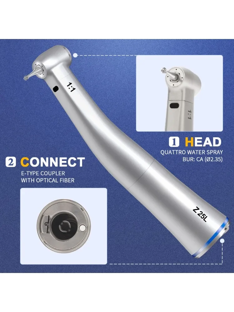 AI-Z-SG95L 1:5 Increasingspeed dentals surgical Implants Handpiece For FG burs (1.6)  External cooling Nozzle Max: 200,000 min-1