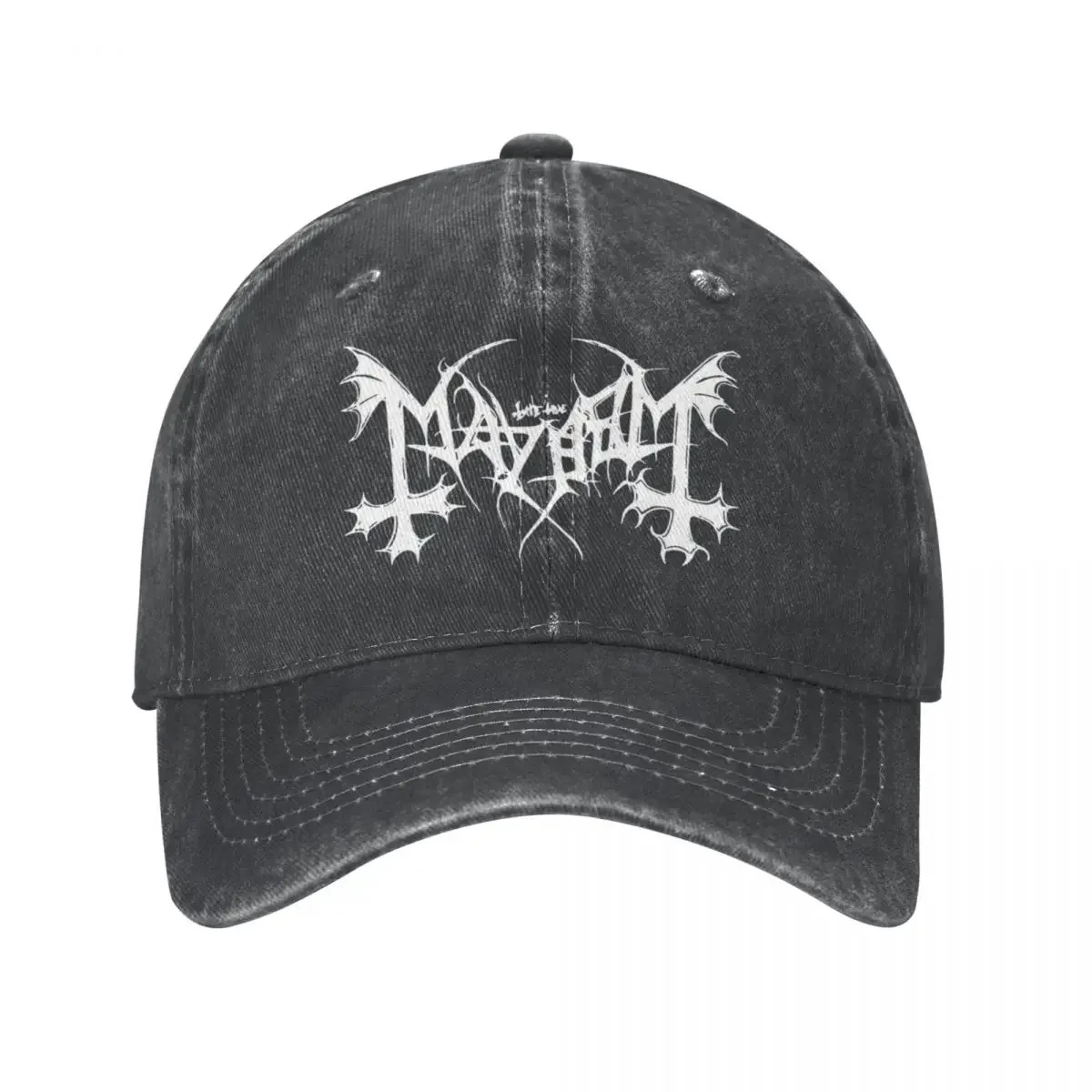 Mayhem Black Band Men Women Baseball Caps Distressed Caps Hat Vintage Outdoor Summer Unstructured Soft Snapback Hat