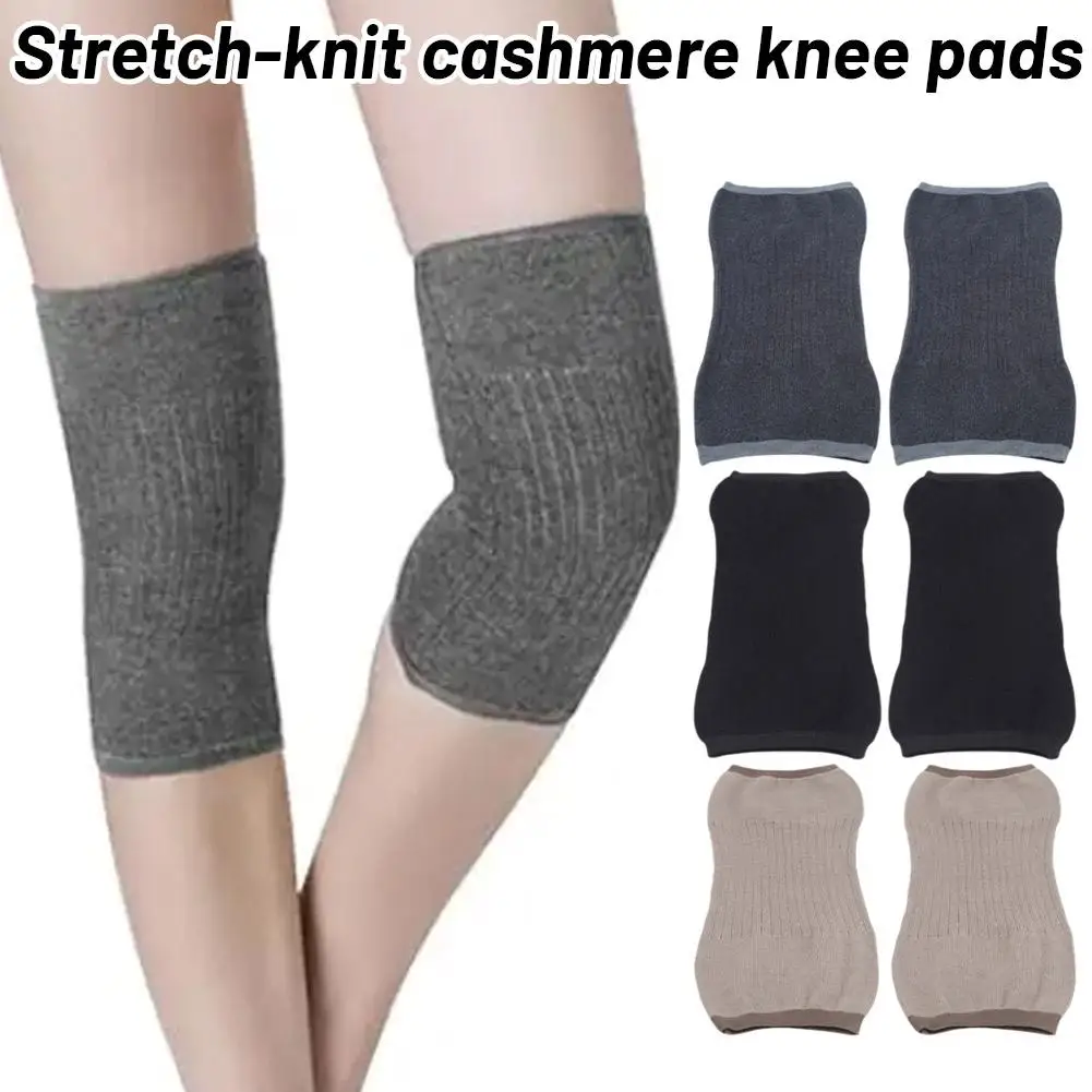 1 Pair Winter Warm Knee Pads Cashmere Charcoal Protective Gear Kneepad For Arthritis Joints Kneecap Protector Leg Warmers J9L6