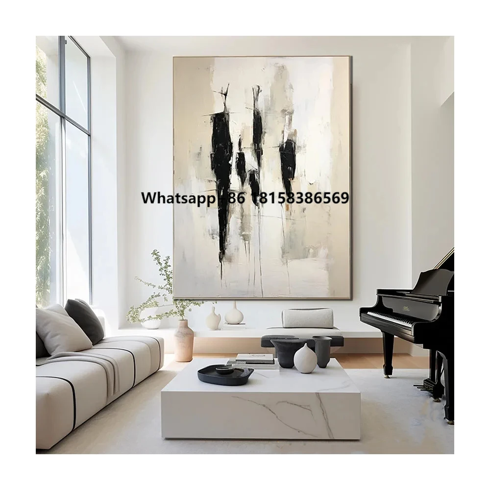 

Hand-painted Wall Art Oil Painting Figure Painting Contemporary Minimalist Portrait Custom Hand-painted Frameless Painting