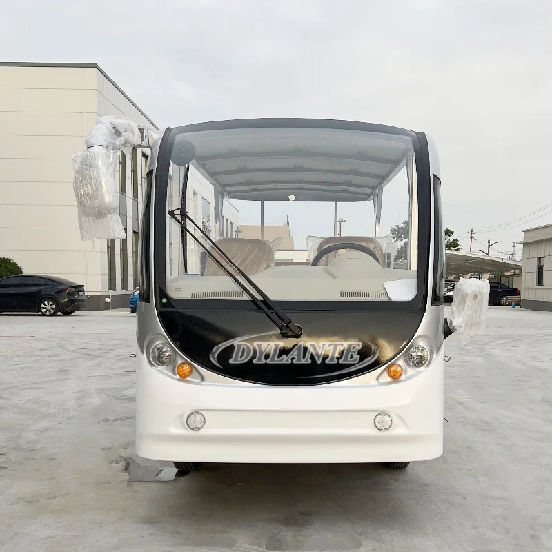 Suitable Price 14 Seater Beautiful Design Sightseeing Car 11 Seat Electric Shuttle Bus with 72v Lithium Battery