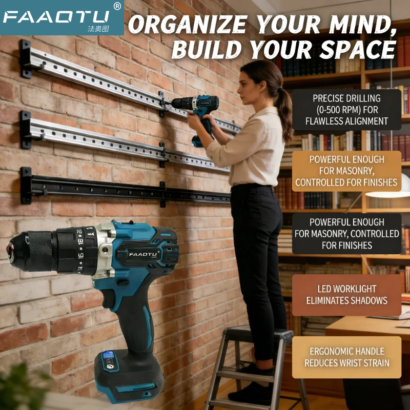 

Аккумуляторная электрическая дрель FAAOTU DDF487 13 мм 18 В, совместимая с батареями MT, без зарядного устройства и аккумулятора.