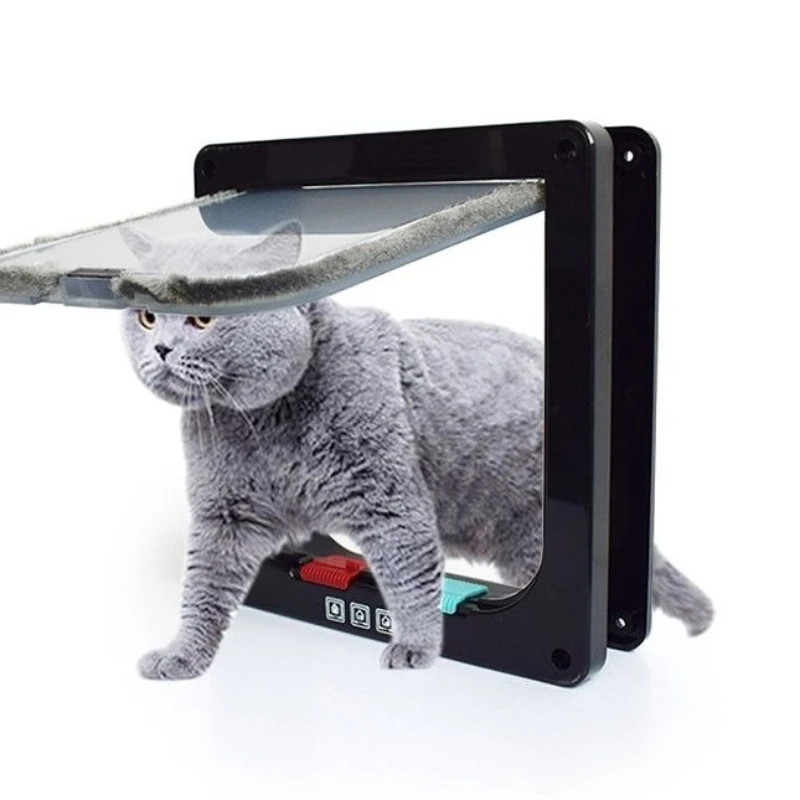 

Бесшумная дверь для кошек, ворота для маленьких собак, домашние животные, кошки, аксессуары для котят, контроль входа и выхода, двери, домашние животные, товары для котят, товары