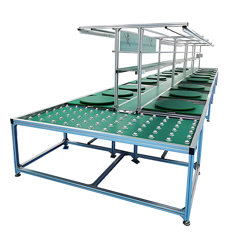 Longen Light Duty Accumulating Chain Pallet Assembly Conveyor System  for  Industrial Workshops