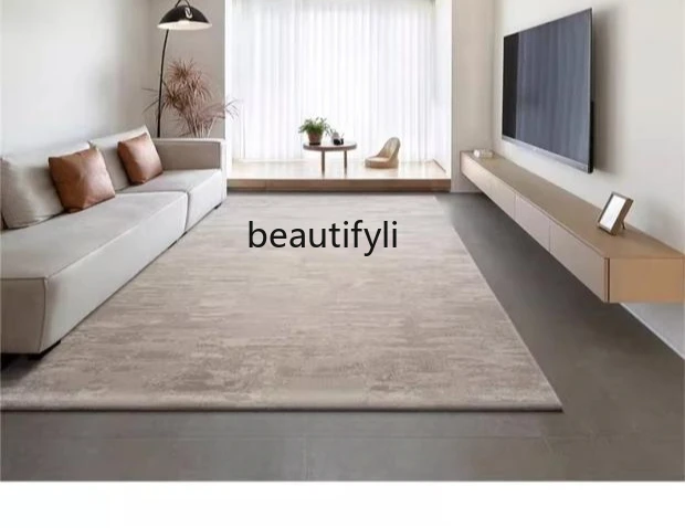 

Light luxury carpet living room modern simple wabi sabi advanced sense coffee table mat sofa blanket bedroom home