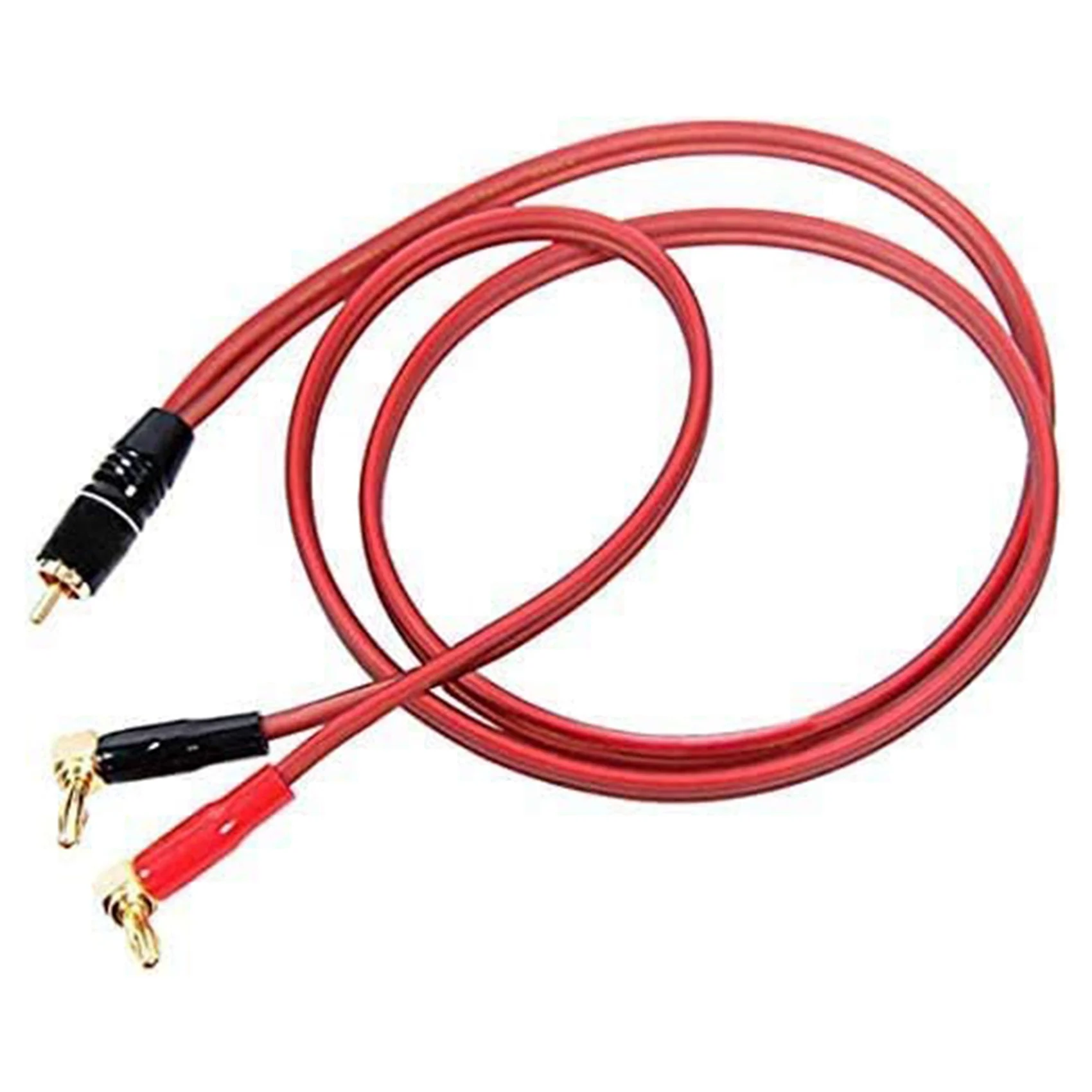 Banana Plug to RCA Speaker Cable,Speaker Wire RCA Male to Banana Plugs(2Banana) 4N OFC HiFi Speaker Wire 2M Rich