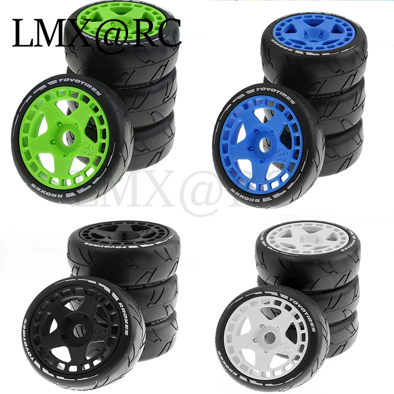 4 pcs 1/8 RC remote control flat running rally electric room tires 17mm for X3GT KM ARRMA 1/7 ZD SN Team C HSP 01