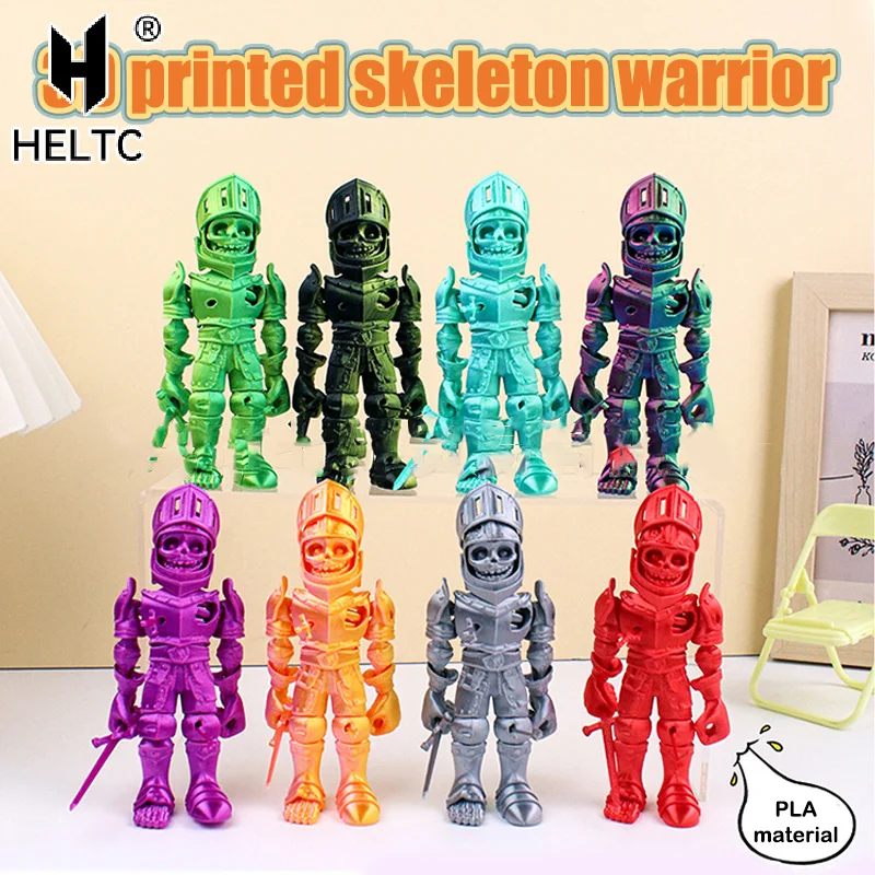 3D Printed Skeleton Action Figures Skeleton Knight Figurines With Flexible Joints Collectible Novelty Toy For Kid Adult Gifts