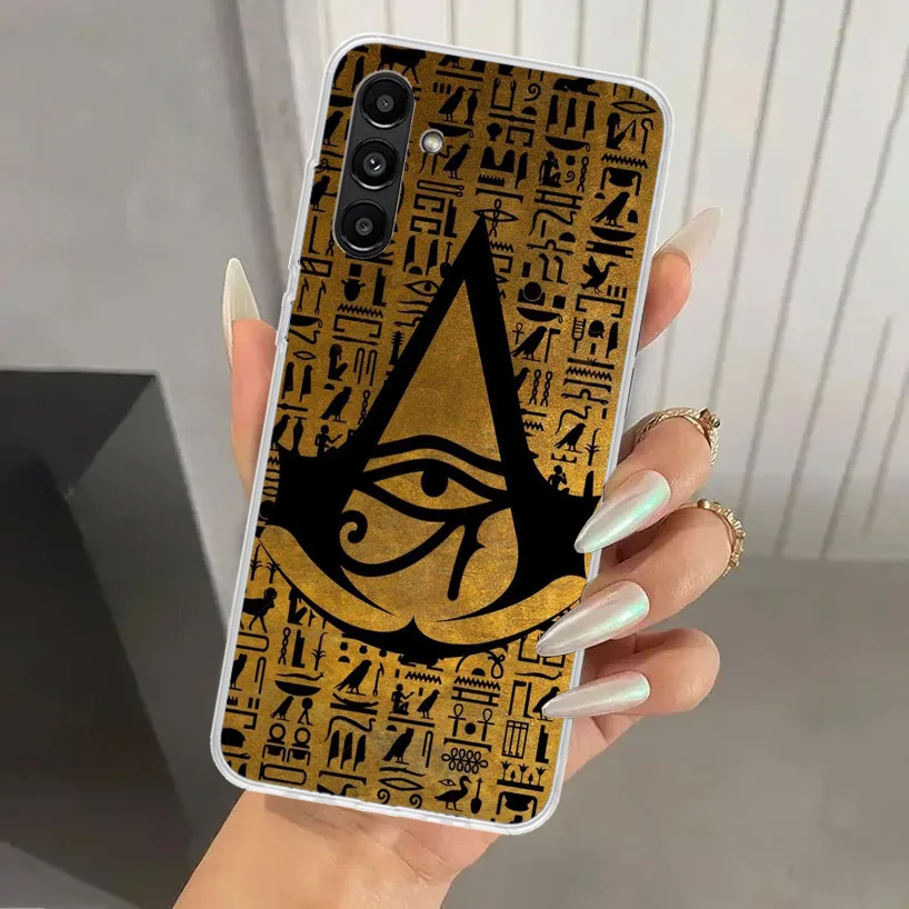 Sacred Eye of Horus Egypt Fresco Phone Case for Samsung Galaxy A15 A25 A35 A55 A14 A24 A34 A13 A53 A12 A52S A23 A33 A24 A34 A03S