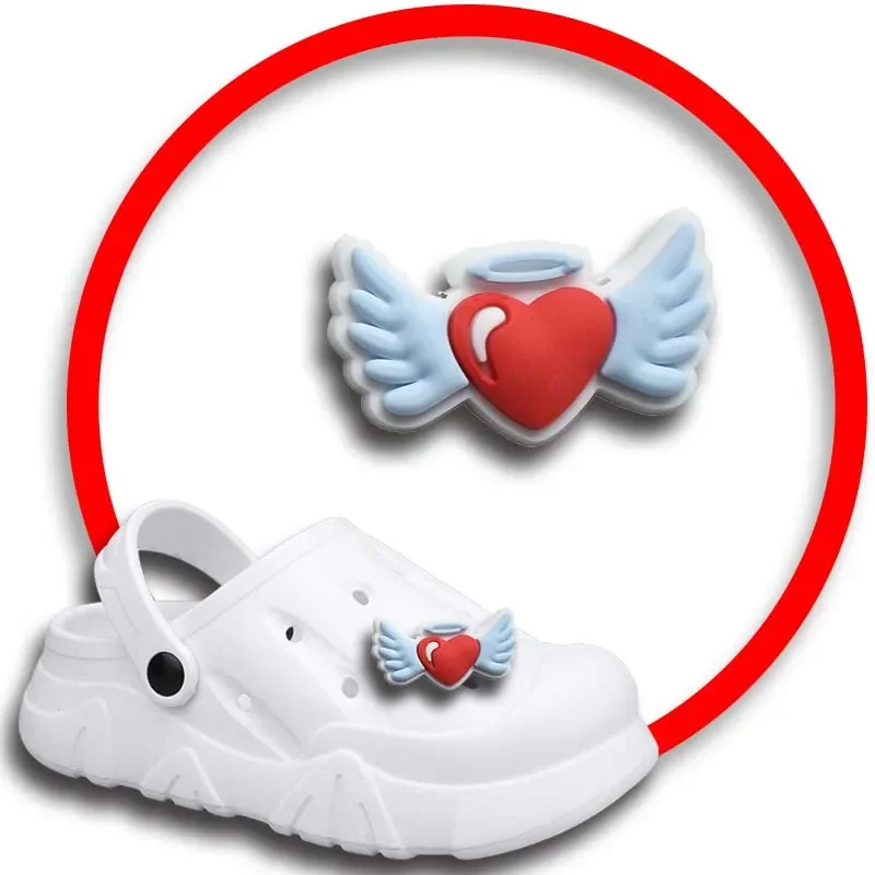 

Angel Of Love Shoe Charms for Crocs Sandals Women Clogs Pins Shoe Decorations Accessory Men Badges Girls Kids Shoes Accessories