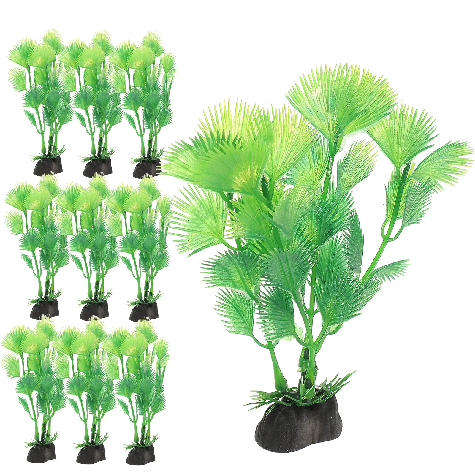 

10pcs Water Grass Decor Small Plants For Betta Fish Tank Aquarium Plastic Plants Freshwater Saltwater Safe Lifelike Aquatic