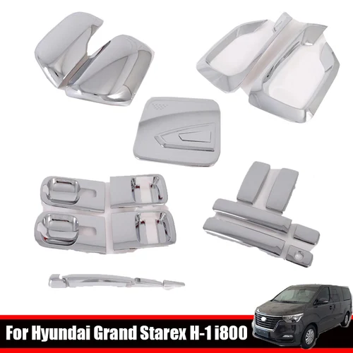 Para Hyundai Grand Starex H-1 i800 2018 2019 2020 ABS cromado cubierta decorativa externa manija de puerta tazón cubierta de espejo retrovisor