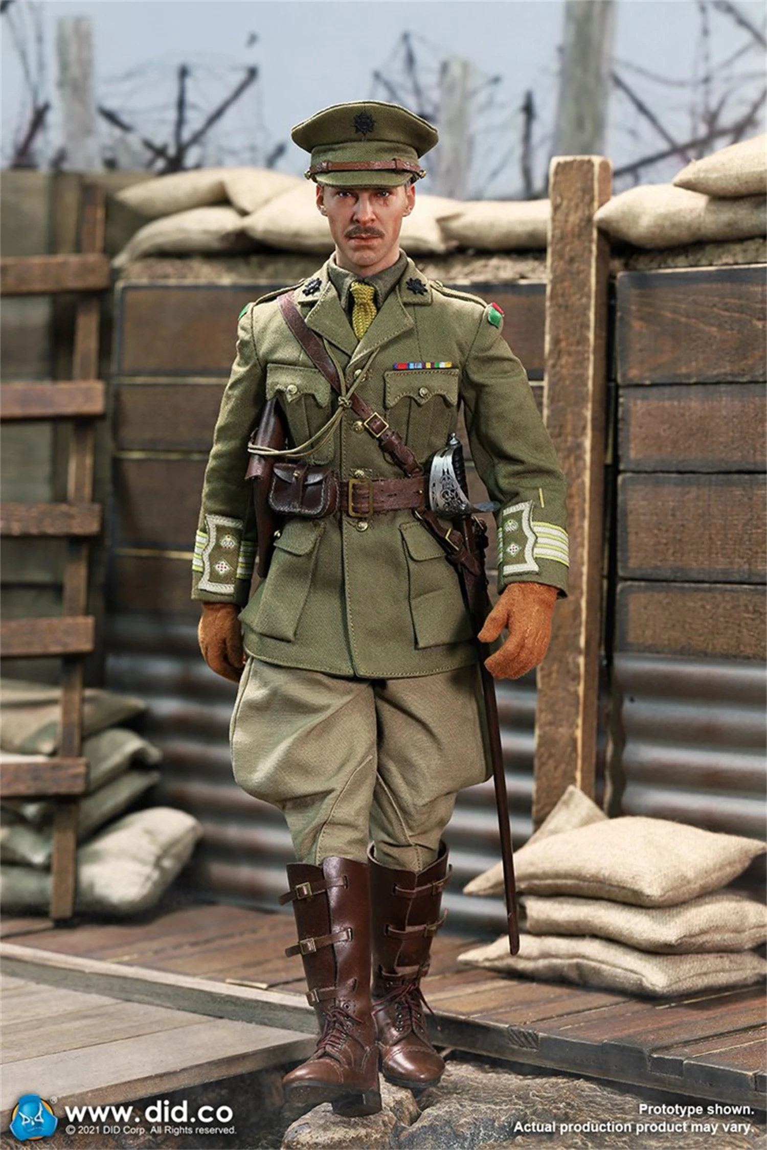 DID 1/6 Scale B11012 WWI British Colonel Benedict Cumberbatch Soldier 12inches Action Figure Collection