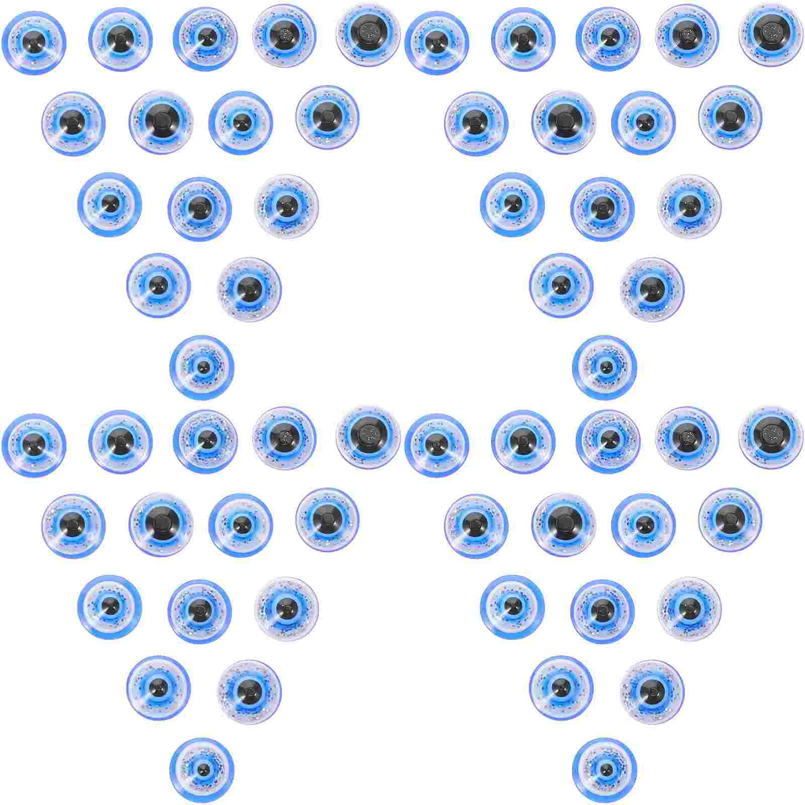 100Pcs Practical Resin Oblate Blue Evil Eye Beads Flat Back Beads for Jewelry Making DIY Scrapbooking (6 x 6mm)