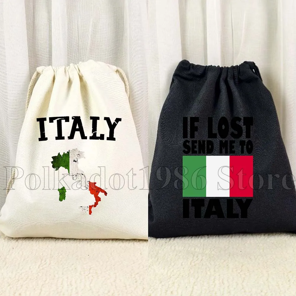 Lake Como Florence Italy Flag Italia Map Cinque Terre Italien Girl Canvas Drawstring Bag Soccer Backpack Sackpack String Bag