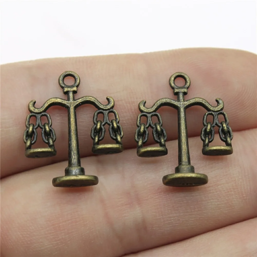 10pcs 17x22mm Charms Libra Scales Of Justice  DIY Retro Jewelry Braclet Necklace Pendant ef0093