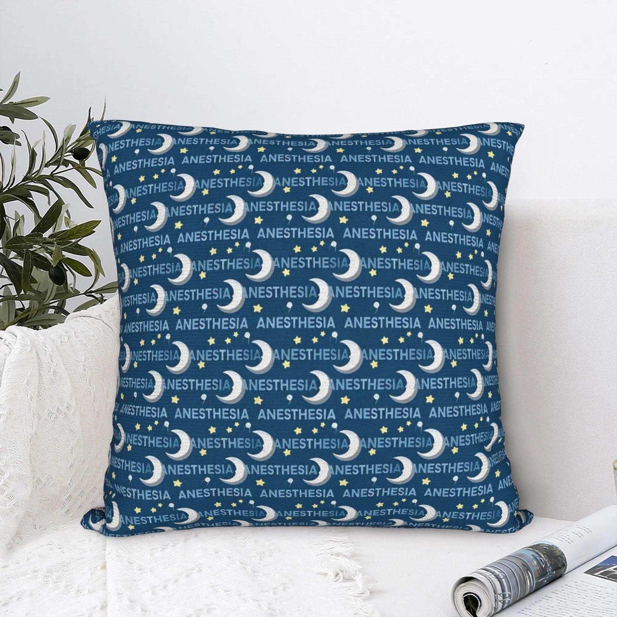 Printed Anesthesia Anesthesiology Medical Pillowcase Polyester Cushion Cover Decor Anesthetist Pillow Case Cover Home Zipper