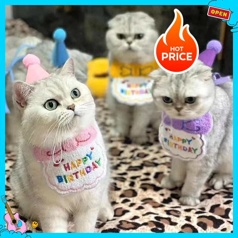 قبعة ومريلة للحفلات، دعائم صور عيد الميلاد اللطيفة للقطط والكلاب الصغيرة، زي احتفال العطلات قابل للتعديل للتصوير الفوتوغرافي على Instagram