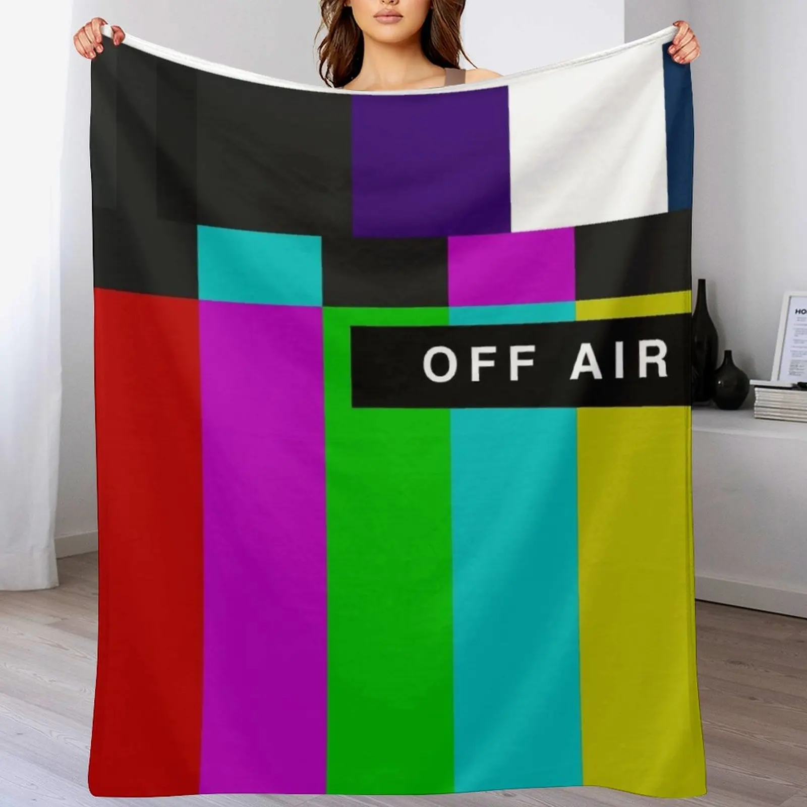 OFF AIR TV test pattern Throw Blanket Luxury Brand Flannels Flannel Thins Blankets